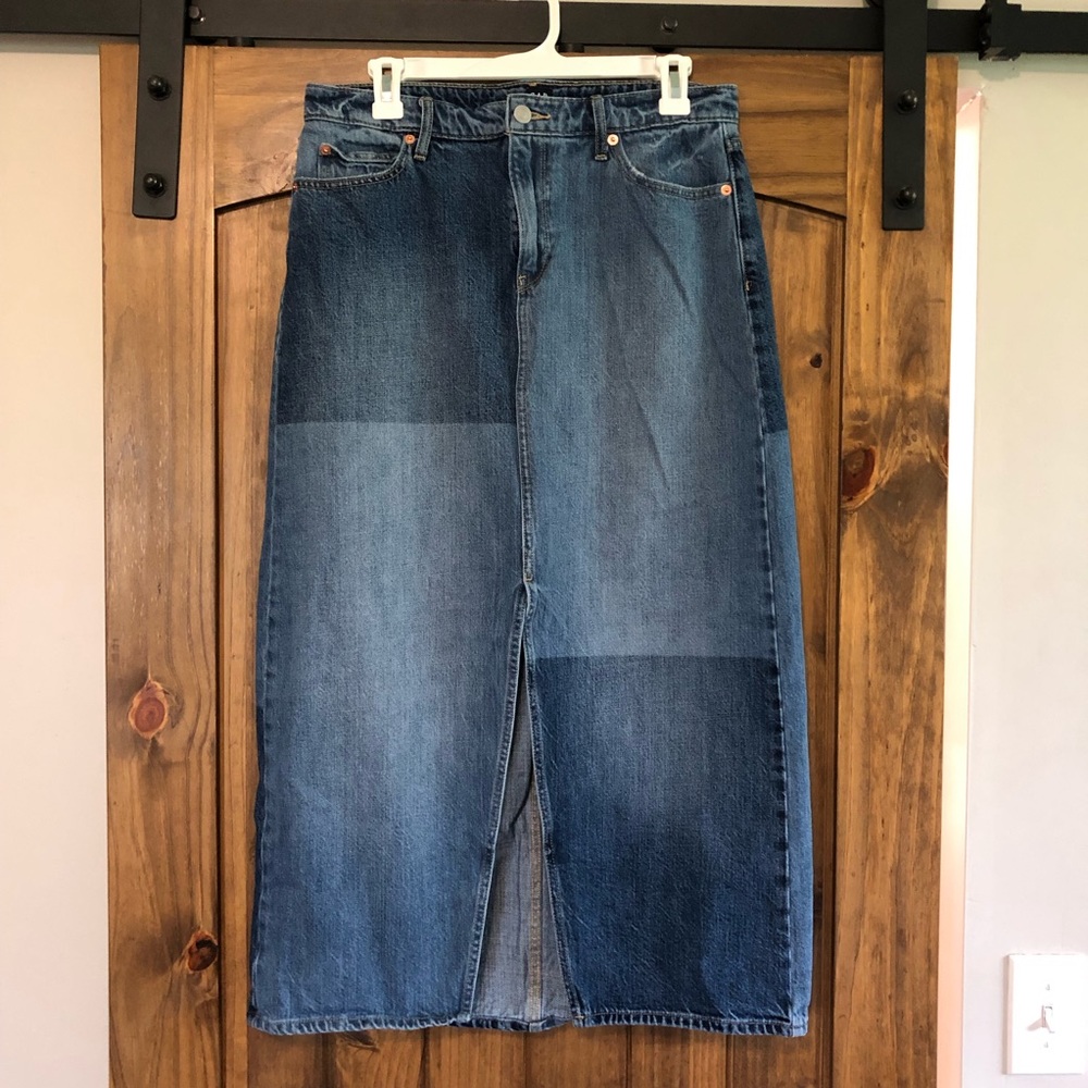 Patch dyed Denim Skirt